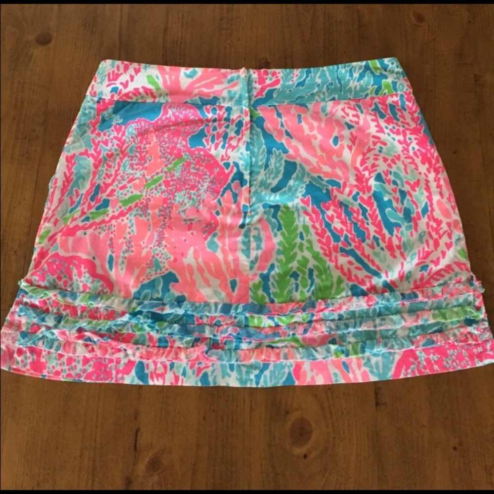 “Let’s Cha Cha” Ruffled Marigold Skort - Picture 2 of 2